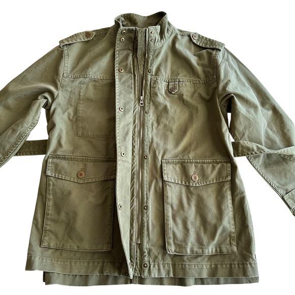 Olive Green Women's Utility Jacket - Picture 4 of 12